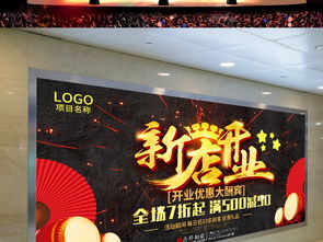 大氣新店開業(yè)慶典海報(bào)與會展策劃指南
